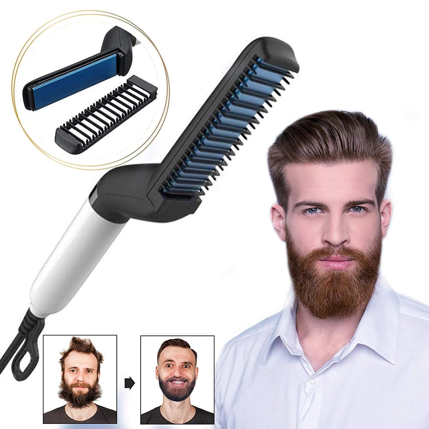 Beard Straightener Styler Comb